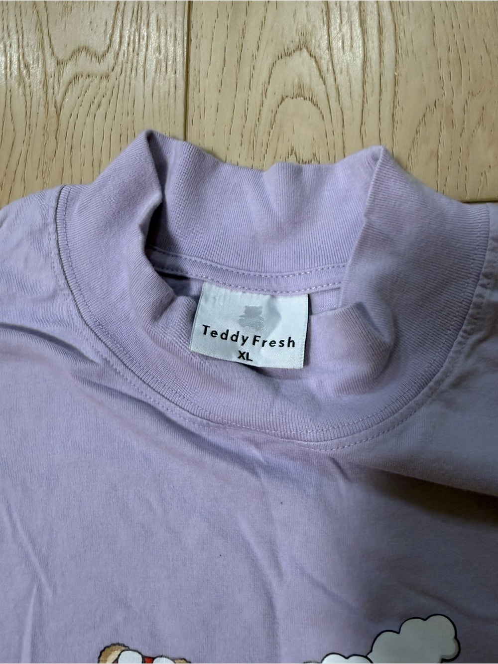Teddy Fresh Ride or Die Lavender Long Sleeve Mock Neck Shirt XL - Picture 2 of 5